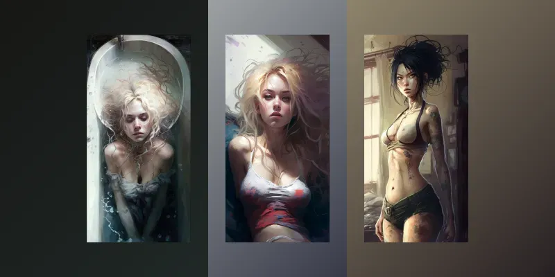 Anime Hot Girls Paintings